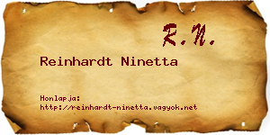 Reinhardt Ninetta névjegykártya